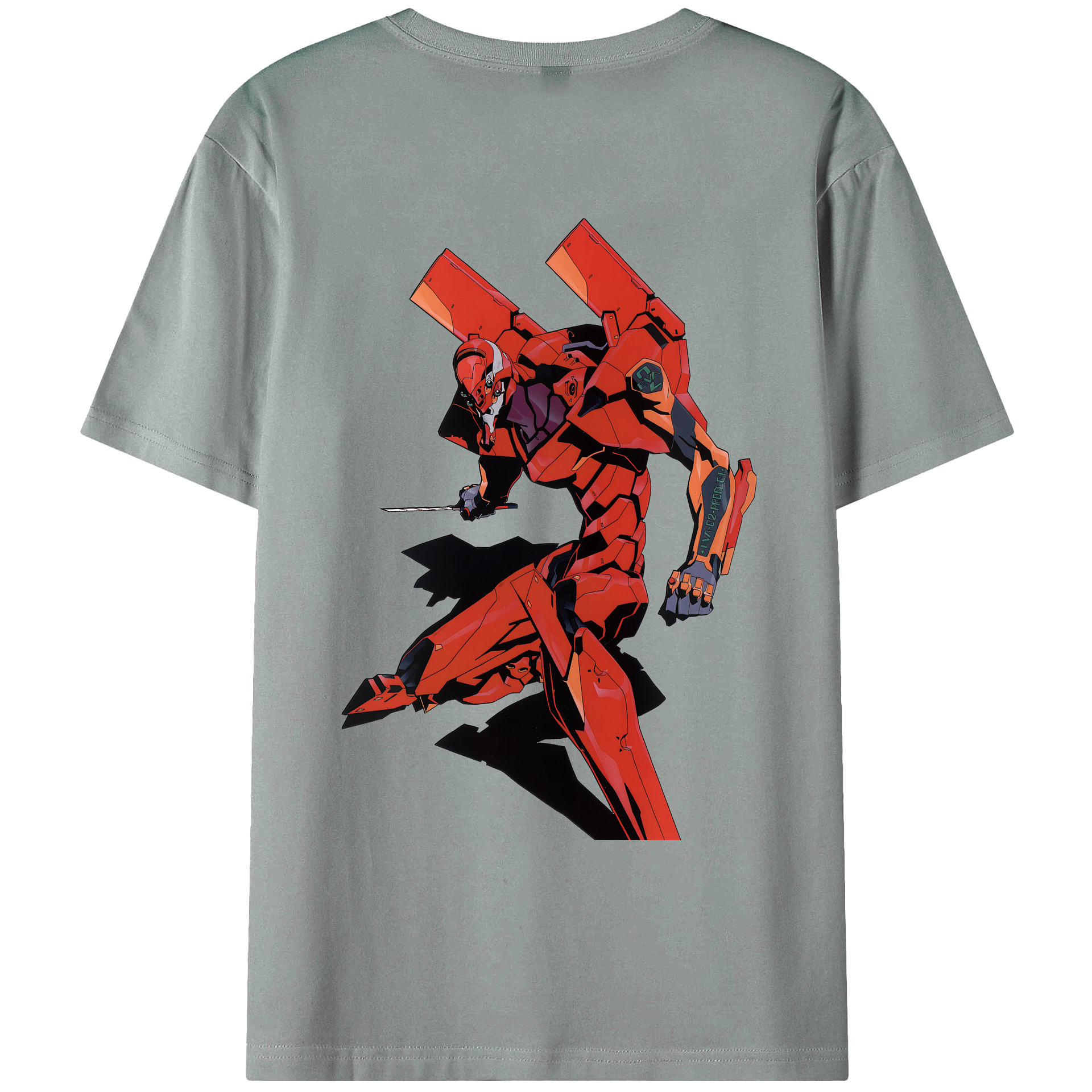 （画像用） EVA 新世紀エヴァンゲリオン 綿100％ メンズ半袖Tシャツ（バックプリント） 通気性